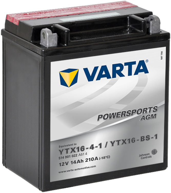 Latijns demonstratie Haat VARTA YTX16-BS-1 AGM accu - Online Battery